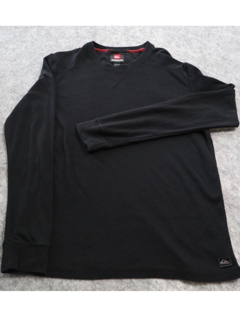 Vintage Y2K Quicksilver Thermal Longsleeve Size Medium Black Waffle Knit
